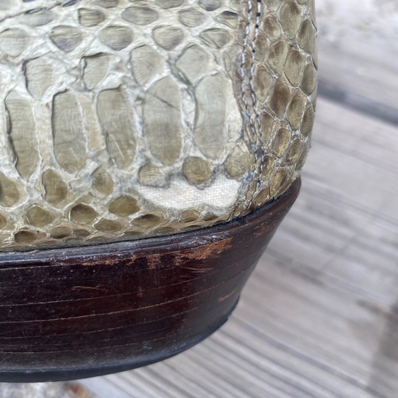 Dan Post snake skin 2 tone boots men’s SZ 9 - Picture 8 of 13